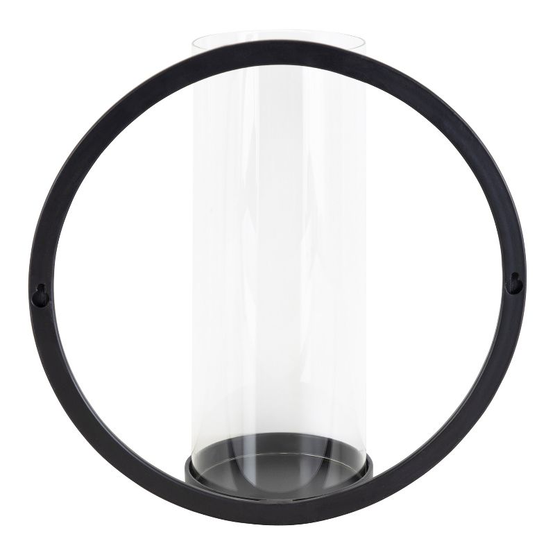 Kate and Laurel Khauli Round Metal Wall Sconce, 5 of 9