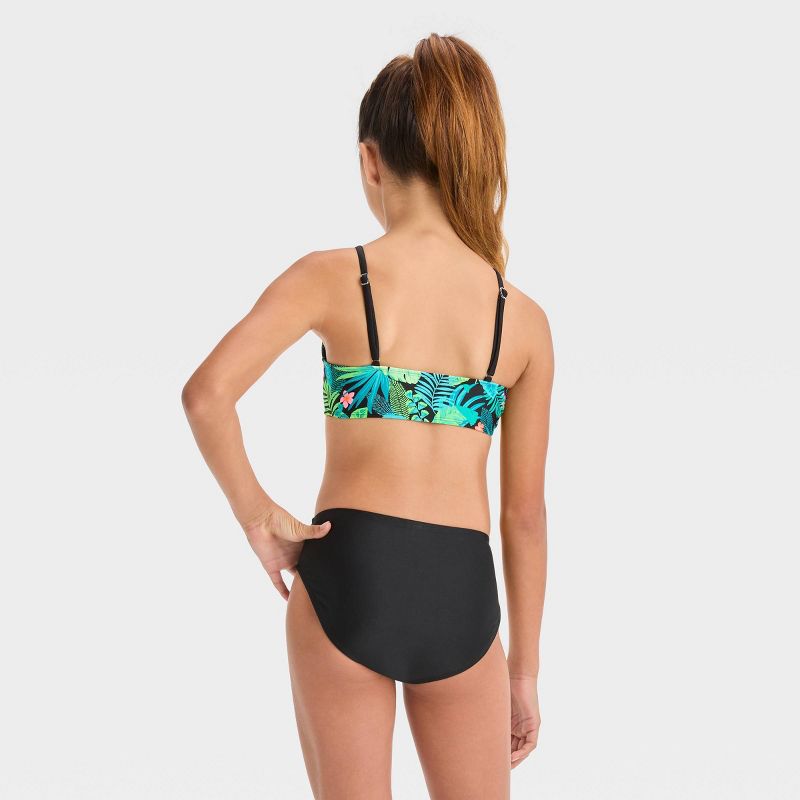 Girls&#39; Feeling Tropical Floral Printed Bikini Set - art class&#8482;, 4 of 6