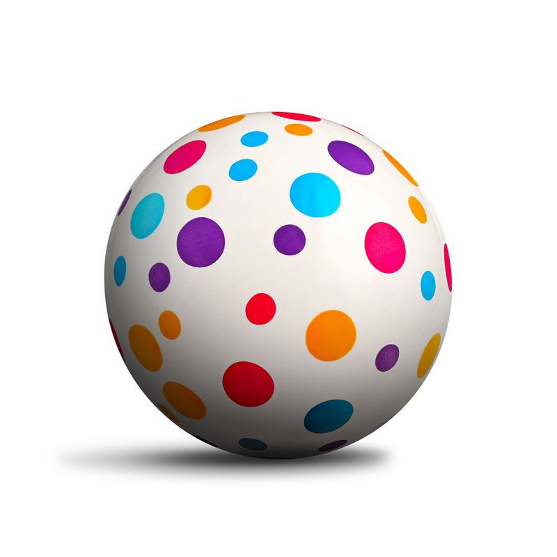 New Bounce Playground Balls for Kids - 8.5 Inch Polka-Dotted Playground Balls, 2 of 4