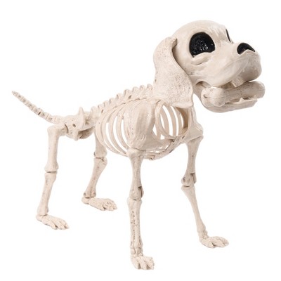 Joyfy Halloween Decoration, 12.6’’ Posable Dog Skeleton, Full Body Puppy Skeleton with Movable Joints for Halloween Graveyard Haunted House Party