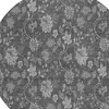 Gray Charcoal And Silver Floral Washable Indoor Outdoor Area Rug - 4 of 4