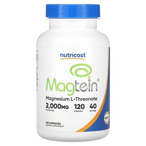 Nutricost Magtein®, Magnesium L-Threonate, 2,000 mg, 120 Capsules (666 mg per Capsule) - 1 of 2