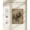 Vintage Santa Claus Carrying Tree Wall Art Retro 12x16 Framed Canvas Print Rustic Sepia Tone Classic Winter Holiday Home Dcor - 4 of 4