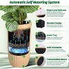 31" Marble Finish Self-Watering Planters Set of 2, Water Level Monitor, Ideal for Living Room, Office, Patio, Porch, and Garden, Black - 4 of 4