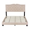 NicBex Full/Queen Size Upholstered Bed Frame with Velvet Tufted Headboard,Platform Bed Frame with Rivet Design,No Box Spring Needed,Easy Assembly - 3 of 4