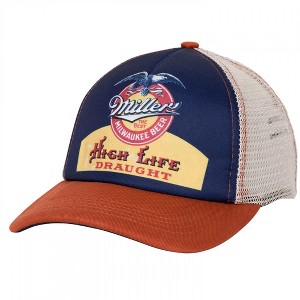Adult Miller High Life Vintage Label Mesh Back Snapback Hat - 1 of 4