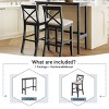 3-Piece Dining Set Rectangular, Farmhouse Dining Set With 2 Chairs For Small Places, 48" Rectangular Wood Bar Height Dining Set-Cuddlewood - 3 of 4