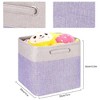 Vtec Trading Purple Patchwork Storage Basket Cube - 2 of 3