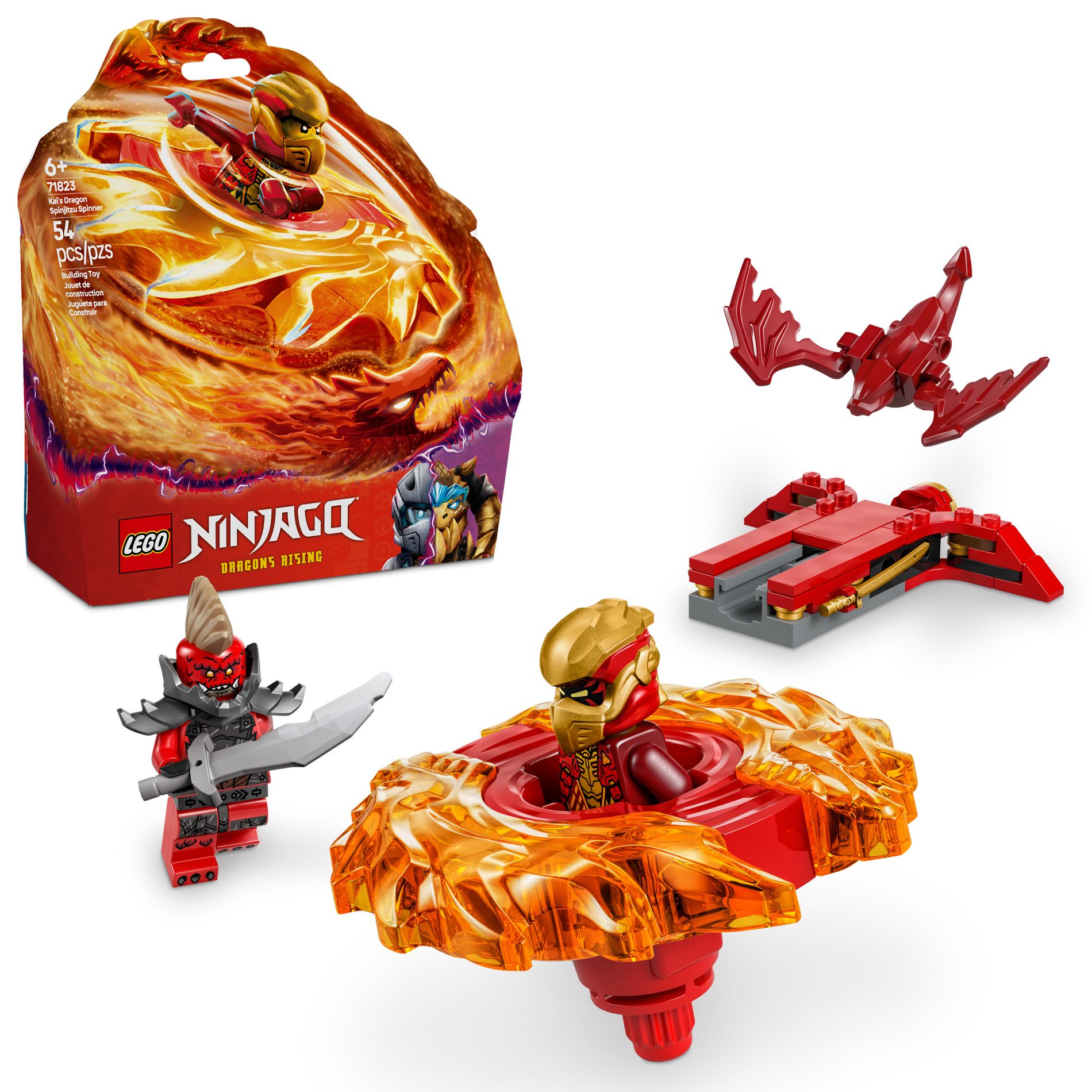 LEGO NINJAGO Kai's Dragon Spinjitzu Spinner Building Toy 71823