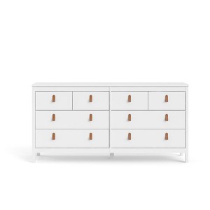 Tvilum Madrid 8 Drawer Double Dresser , White - 1 of 4