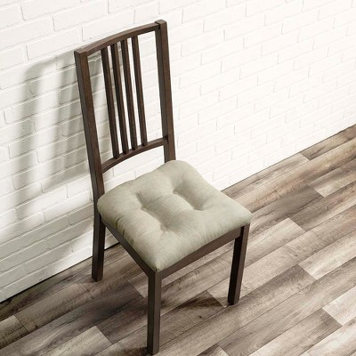 Ellis Lisa Solid Anchor Home Products Solid Color Poly Cotton Duck Fabric Non Skid Chair Pad in Mist