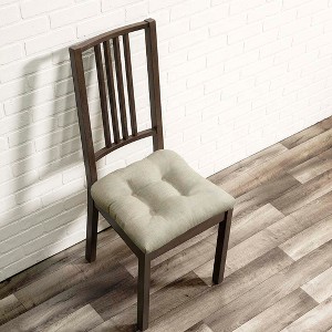 Ellis Lisa Solid Anchor Home Products Solid Color Poly Cotton Duck Fabric Non Skid Chair Pad in Mist - 1 of 4