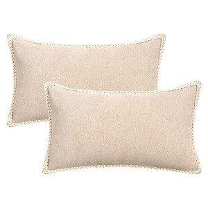 REGALWOVEN Fade-Resistant Modern Soft Solid Cushion Cases 2 Pcs - 1 of 4