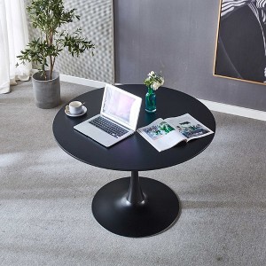Tulip Table, Mid-century Dining Table, For 4-6 People, With Round Tabletop, Pedestal Dining Table, Modern Leisure Coffee Table - 1 of 4