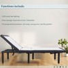Continental Sleep,15" Adjustable Bed Frame Base with 3 Programmable Positions, Head And Foot Incline, LED Ambient Lighting, White - 4 of 4