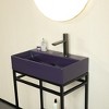Vynxaria 23.62"L x 13.98"W Purple Ceramic Vessel Bathroom Sink Above Counter Basin - 3 of 4