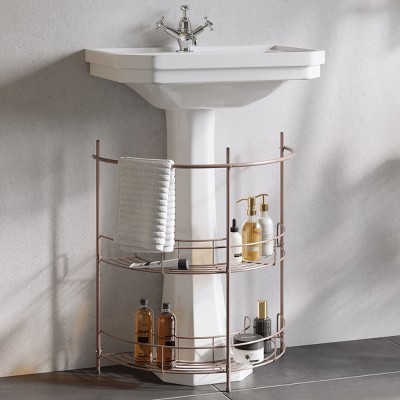 Bronze Metal Under Sink Organizer with Two Shelves