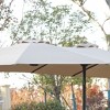 Okak Double-Sided Patio Umbrella with 12 Steel Ribs, Rectangular Parasol Umbrella with Crank, Multi-Scene Large Umbrella for Home - 2 of 4
