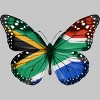 Men's Design By Humans Butterfly Flag Of South Africa By GiftsIdeas T-Shirt - 2 of 2