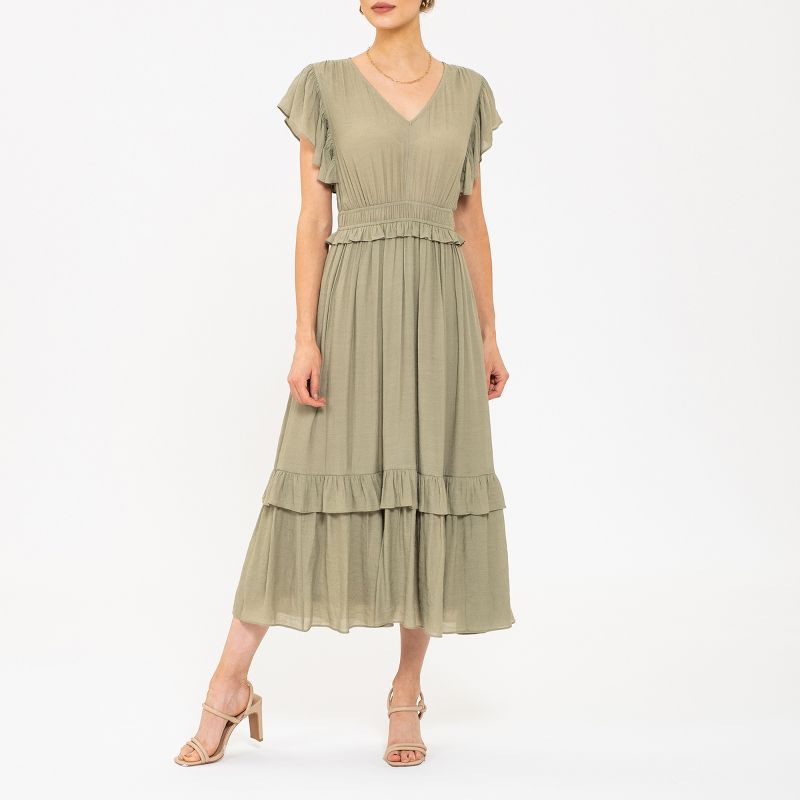 August Sky Women's Empire Waist Midi Dress, 1 of 6