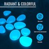 Graham Products Products 190 Pieces Glow in the Dark Rocks | Indoor & Outdoor Use - Garden, Fish Tank Pebbles - Blue - 4 of 4