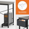 DOMETOUR L Shaped Desk,Computer Corner Desk,PC Gaming Desk Table with Side Storage Bag - 3 of 4