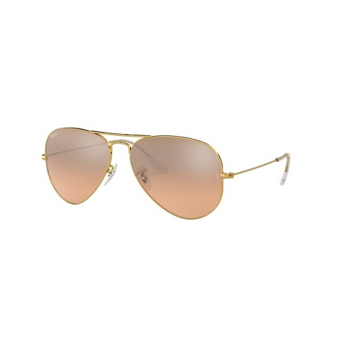 Ray-ban Aviator Rb3025 58mm Gender Neutral Pilot Sunglasses Silver/pink ...