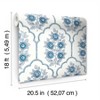 Brewster Peel and Stick 1pc Wallpaper Floral Bazaar Delft Blue - 2 of 3