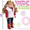 Dress Along Dolly Outdoor Fall Winter Hiking 4pc Doll Outfit- Includes Flannel Shirt, Vest, Jeans w Belt & Boots-  Compatible w 18" American Girl Doll - 3 of 4