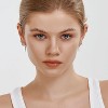 3 Pairs Hoop Earrings Set: Dainty Chain & Spike Designs in Gold/Silver for Multiple Piercings - 3 of 4
