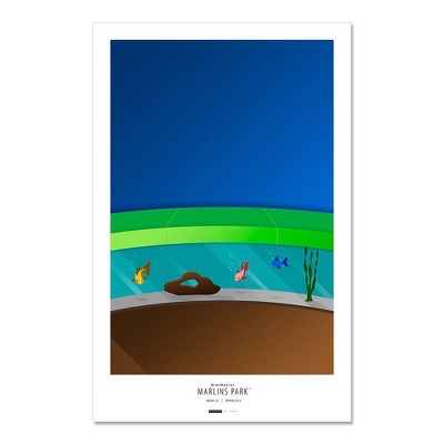 MLB Miami Marlins Park Aquarium Art Poster