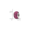 Black Bow Jewelry Sterling Silver with Pink Crystals October Birthstone Bead Charm - 2 of 3