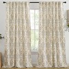 HLC.ME Clara Floral Damask Patterned Window Back Tab Rod Pocket Curtains - Light Blocking Darkening Window Panels, Set of 2 - 2 of 4