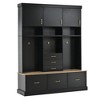JANSNO 75" Modern Entryway Hall Tree with Bench, Coat Rack, 6 Drawers, 3 Cabinets & 3-Tier Top Storage - 2 of 4