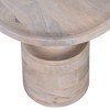 18" Solid Wood Contemporary Round End/Side Table with Pedestal Base, Elegant Accent Piece for Living Room or Bedroom D¨¦cor - 4 of 4