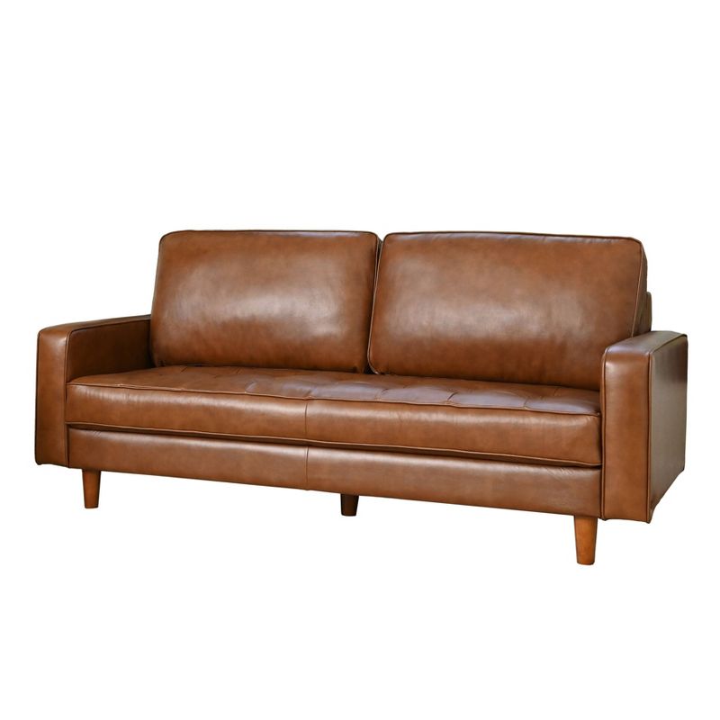 Hobbes Mid-Century Leather Sofa and Armchair Camel - Abbyson Living, 5 of 13