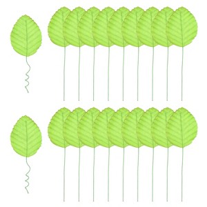 Unique Bargains Realistic Design Artificial Leaves with Steam 20 Pcs - 1 of 4