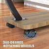 Wooden 360° Rotating TV Tray Table for Small Spaces, Living Room Side Table, Bedroom Side Table, C-Shaped Sofa Table with Wheels, Sliding Design - 4 of 4