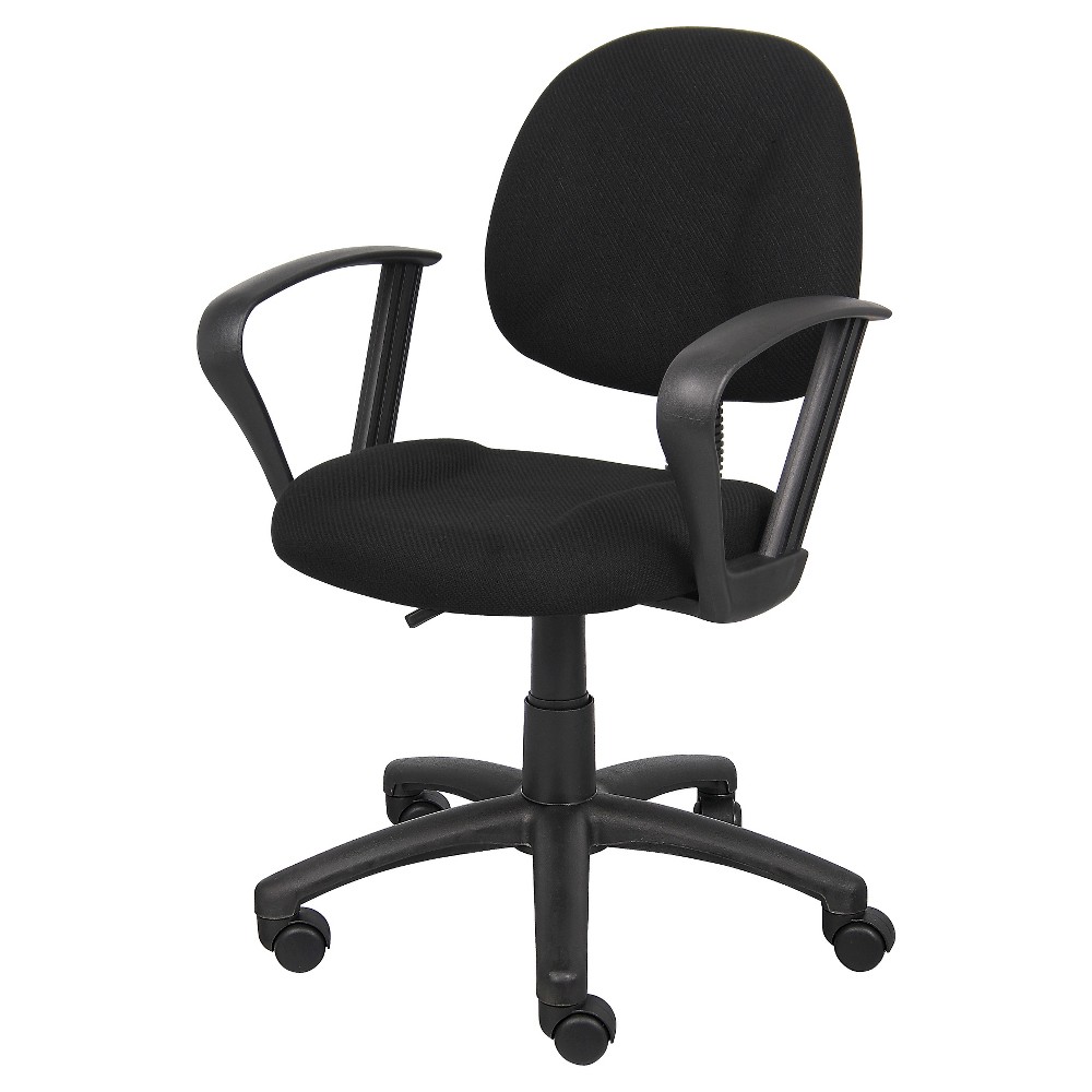 Photos - Computer Chair BOSS Deluxe Posture Chair with Loop Arms Black -  Office Products 