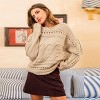 Women's Cozy Cable Knit Oversized Sweater - Cupshe - 2 of 4