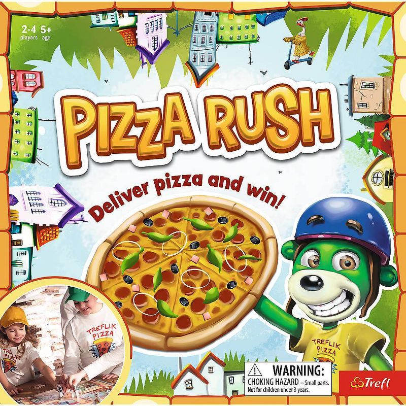 Trefl GamesPizza Rush Game: Strategy Board for Kids, Ages 5+, 2-4 Players, Creative Thinking, 30+ Min Play Time, 1 of 6