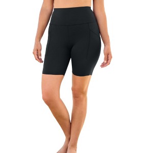 Swim 365 High-Waist No-Slip Swim Bike Short - 42, Black : Target
