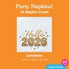 Big Dot of Happiness Hello New Year Napkins, 2026 NYE Party Decor Black & Gold, White 3-Ply Paper Luncheon Dinner Napkins - 24 Count - 4 of 4