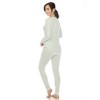 White Mark Women's Waffle Pajama Set - 3 of 4