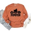 Simply Sage Market Pumpkin Trio Garment Dyed Long Sleeve - 3 of 4