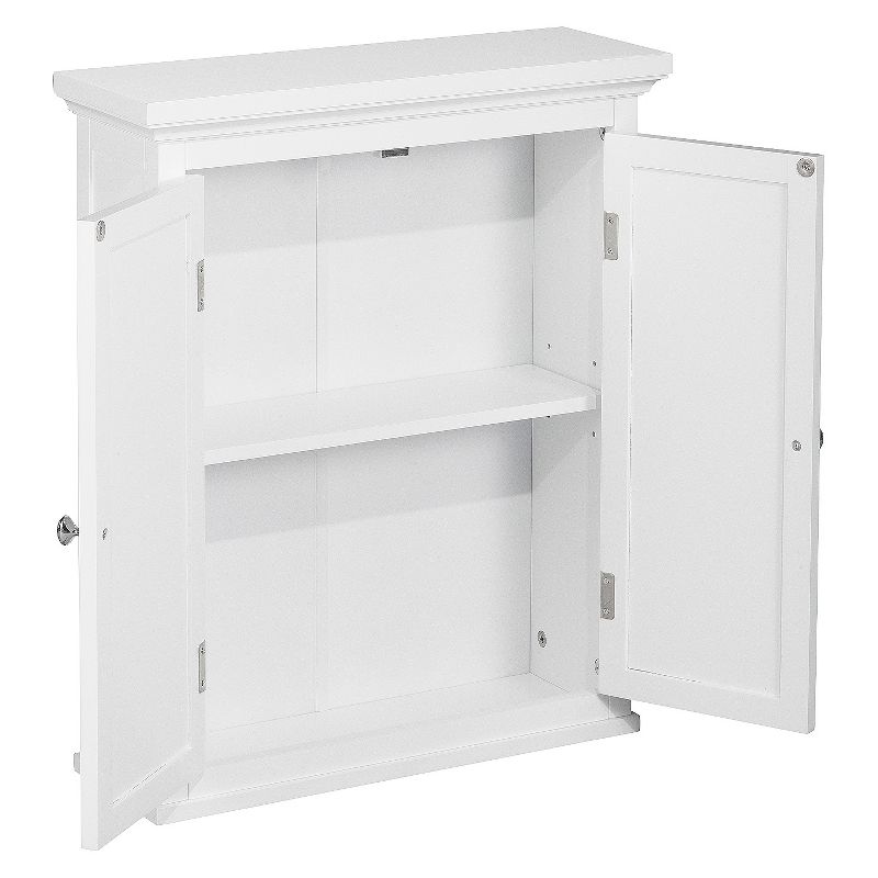 Slone 2 Door Shuttered Wall Cabinet - White - Elegant Home Fashion, 4 of 15