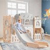 GustoWave 8-in-1 Kids Activity Center with Slide – Indoor & Outdoor Playset Featuring Climber,Crawl Tunnel, Basketball Hoop,Telescope & Storage - 2 of 4