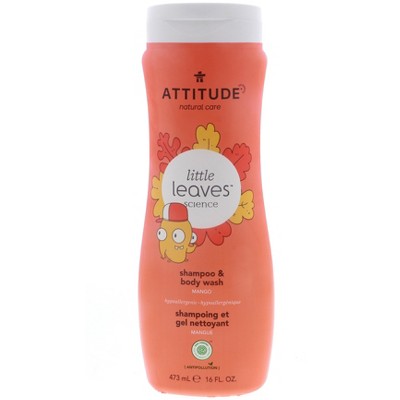 Attitude Little Leaves Shampoo & Body Wash, Mango, 16 oz