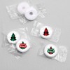 Big Dot of Happiness Holiday Plaid Trees - Buffalo Plaid Christmas Party Round Candy Sticker Favors - Labels Fits Chocolate Candy (1 sheet of 108) - 3 of 4