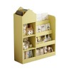 PDTEND Yellow Wooden Kids Bookshelf & Toy Storage Organizer with 6-Compartment Unit - 2 of 4